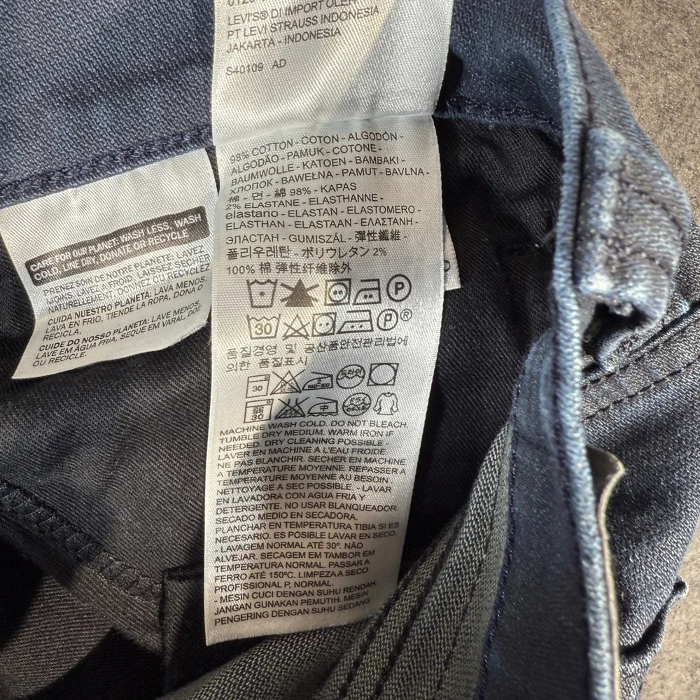Levi Strauss 511 Dark Wash Slim Fit Men Jeans W32 L34 Button Fly‎